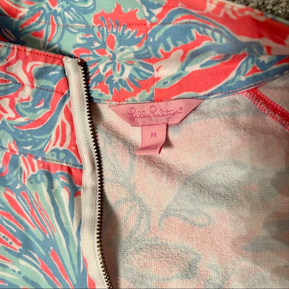 Lilly Pulitzer Skipper Popover Summer Siren Pink Sun Ray UPF 50 EUC - Picture 4 of 4
